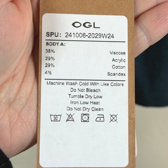 OGL Eco Mousse LiteWarm Surplice Long Sleeve Top Women's M Forest Night Modern - Picture 10 of 11